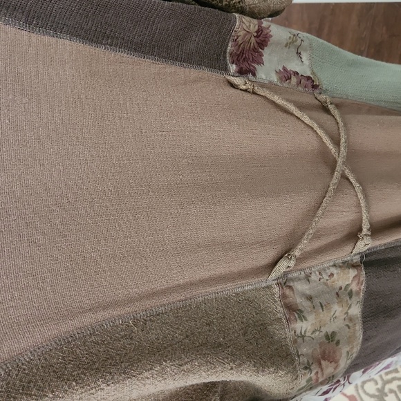 Brown Floral Flyaway Coat Sweater  Jacket - Picture 5 of 5